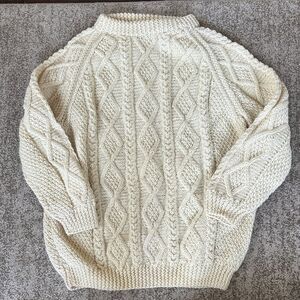 Quill’s Wool Hand Knit Aran Irish Sweater 1XL-2XL